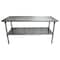 Bk Resources Work Table 16/304 Stainless Steel With Stainless Steel Shelf 72"Wx24"D CVT-7224 - alternate 5